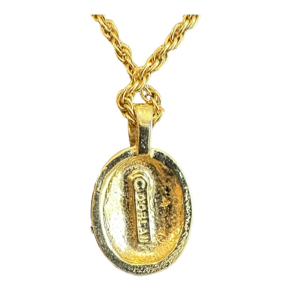 D'orlan Vintage Buried Treasure Rhinestone Pendant Necklace - Picture 3 of 7